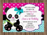 Panda Bear Birthday Invitations Panda Bear Birthday Invitation Panda Invitation Panda