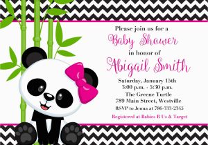 Panda Bear Birthday Invitations Panda Bear Boy or Girl Pink or Blue Baby Shower Invitation
