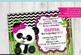 Panda Bear Birthday Invitations Panda Bear Invitation Panda Invitation Birthday Invitation