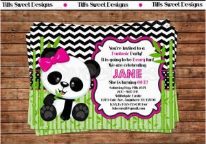 Panda Bear Birthday Invitations Panda Bear Invitation Panda Invitation by Tiffssweetdesigns