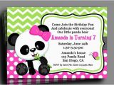 Panda Bear Birthday Invitations Panda Invitations Free Cobypic Com