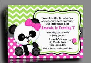 Panda Bear Birthday Invitations Panda Invitations Free Cobypic Com