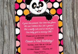 Panda Bear Birthday Invitations Pretty Panda Bear Printable Baby Shower or Birthday