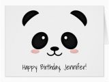Panda Birthday Card Template Cute Panda Face Kawaii Birthday Card Zazzle Co Uk