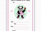 Panda Birthday Card Template Panda Birthday Invitations Ideas Bagvania Free Printable