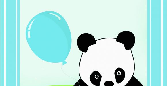 Panda Birthday Card Template Printable 1st Birthday Cards Birthday Party Ideas for Kids