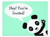 Panda Birthday Card Template Simple Panda Bear Birthday Invitation Zazzle Com Au
