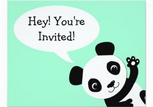Panda Birthday Card Template Simple Panda Bear Birthday Invitation Zazzle Com Au