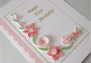 Paper Birthday Cards Online Quilled 70th Birthday Card Paper Quilling