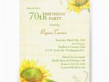 Papyrus Birthday Invitations Papyrus Sunflowers 70th Birthday Party Invitations Zazzle