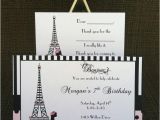Paris themed Birthday Cards 12 Custom Paris theme Birthday Party by Kristinescreationssd