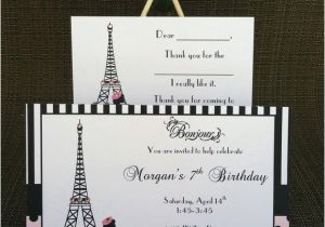 Paris themed Birthday Cards 12 Custom Paris theme Birthday Party by Kristinescreationssd