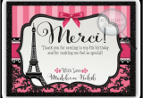 Paris themed Birthday Cards Paris themed Birthday Thank You Cards Di 685ty