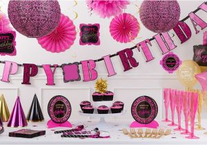 Party City Birthday Decoration Fabulous Birthday Party Supplies Pink Black Damask