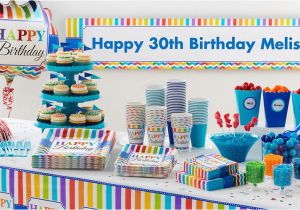Party City Birthday Decoration Rainbow Chevron Party Supplies Chevron Adult Birthday