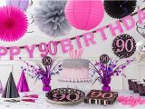 Party Decorations for 90th Birthday Pink Sparkling Celebration 90th Birthday Party Supplies