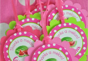 Party Favor Ideas for 1st Birthday Girl Watermelon Party Favor Tags Thank You Tags Party Favors
