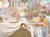 Party Supplies for 1st Birthday Girl A Pink Gold Carousel 1st Birthday Party Party Ideas