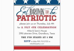 Patriotic Birthday Invitations Be Patriotic Invitations Paperstyle