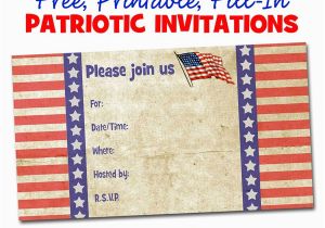 Patriotic Birthday Invitations Free Printable Patriotic Invitations Planning A 4th Of