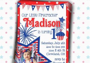 Patriotic Birthday Invitations Patriotic Invitation 4th Of July Birthday Invitation