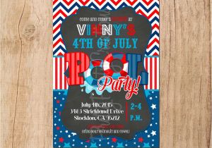 Patriotic Birthday Invitations Patriotic Pool Party Invitation You Print