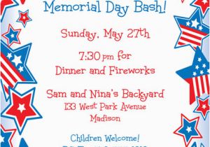 Patriotic Birthday Invitations Patriotic Stars Invitation