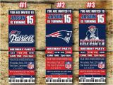 Patriots Birthday Party Invitations New England Patriots Birthday Invitation by Sportfundigital