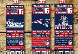 Patriots Birthday Party Invitations New England Patriots Birthday Invitation by Sportfundigital