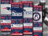 Patriots Birthday Party Invitations New England Patriots Birthday Invitation Football by Digisport