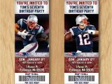 Patriots Birthday Party Invitations New England Patriots Birthday Invitation Football Ticket