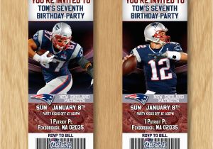 Patriots Birthday Party Invitations New England Patriots Birthday Invitation Football Ticket