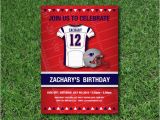 Patriots Birthday Party Invitations New England Patriots Birthday Invitation Nfl Digital Jpg