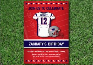 Patriots Birthday Party Invitations New England Patriots Birthday Invitation Nfl Digital Jpg