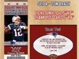 Patriots Birthday Party Invitations New England Patriots Birthday Party Invitation and Thank You