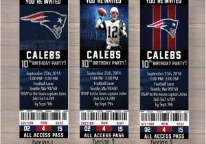 Patriots Birthday Party Invitations New England Patriots Custom Party Ticket Invitations