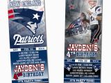 Patriots Birthday Party Invitations New England Patriots Ticket Birthday Party Invitations