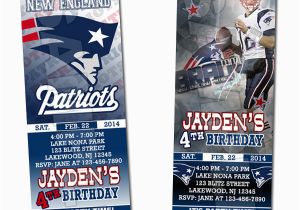 Patriots Birthday Party Invitations New England Patriots Ticket Birthday Party Invitations