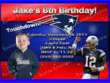 Patriots Birthday Party Invitations Nfl New England Patriots Birthday Invitation Kustom