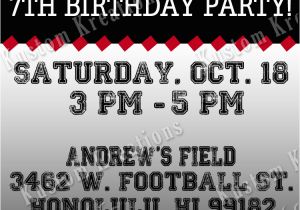 Patriots Birthday Party Invitations Nfl New England Patriots Birthday Invitation Kustom