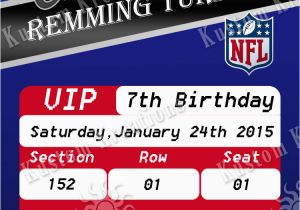 Patriots Birthday Party Invitations Nfl New England Patriots Ticket Birthday Invitation