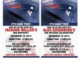 Patriots Birthday Party Invitations Printable Birthday Party Invitation Card New England Patriots