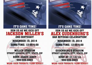 Patriots Birthday Party Invitations Printable Birthday Party Invitation Card New England Patriots
