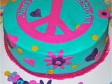 Peace Sign Birthday Decorations Peace Sign Birthday Cakes Birthday Cake Cake Ideas by