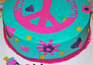 Peace Sign Birthday Decorations Peace Sign Birthday Cakes Birthday Cake Cake Ideas by