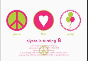 Peace Sign Birthday Invitations Free Printable Peace Sign Birthday Invitations Clipart Best