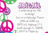 Peace Sign Birthday Invitations Free Printable Peace Sign Birthday Invitations