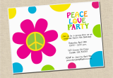 Peace Sign Birthday Invitations Free Printable Peace Sign Birthday Invitations Party