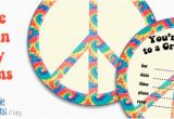 Peace Sign Birthday Invitations Free Printable Peace Sign Birthday Invitations Printable