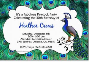 Peacock Birthday Party Invitations Peacock Birthday Invitations Download Uprintinvitations